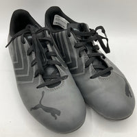 Size 5.5: Puma Grey/Black Cleats