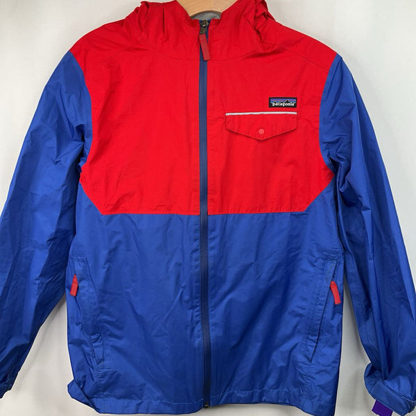 Size 12-14: Patagonia Blue/Red Basic Shell Raincoat