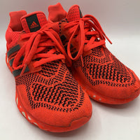 Size 6Y: Adidas Orange/Black Lace-Up Sneakers