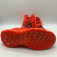 Size 6Y: Adidas Orange/Black Lace-Up Sneakers