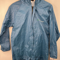 Size 14 (L): Frogg Toggs Blue Zi[p-Up Rain Coat
