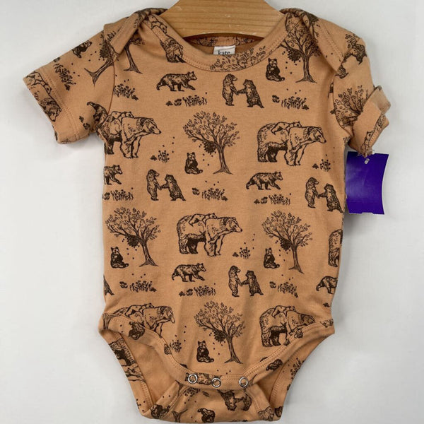 Size 6-12m: Kate Quinn Orange/Brown Bear Onesie