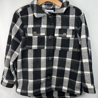 Size 10-12: Old Navy White/Black Plaid Coat