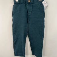 Size 3 (90): Hanna Andersson Green/Blue Striped Cozy Pants