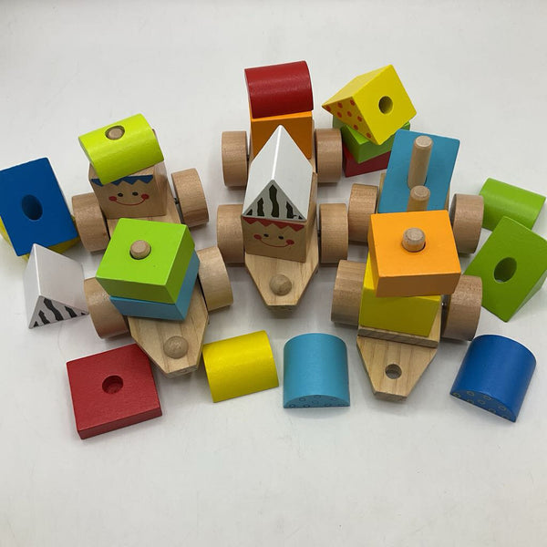 Colorful Wooden Block Train