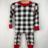 Size 3 (90): Hanna Andersson Black/White Checker 2pc PJs