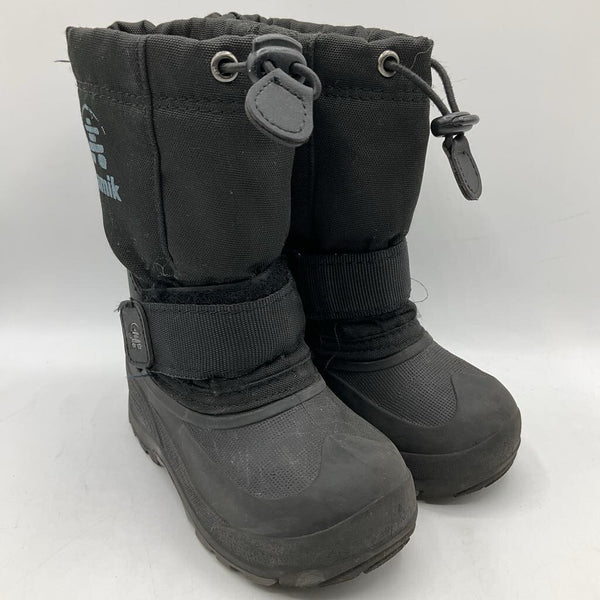 Size 9: Kamik Black Toggle/Velcro Strap Snow Boots