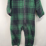 Size 12-18m: Columbia Green/Back Plaid Zip-Up Fleece Bunting