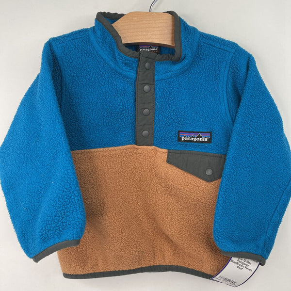 Size 12-18m: Patagonia Blue/Brown Fleece Coat