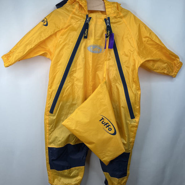 Size 2: Tuffo Yellow/Blue Zip-Up Rain Suit