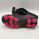 Size 12: Adidas Black/Pink Lace-Up Soccer Cleats