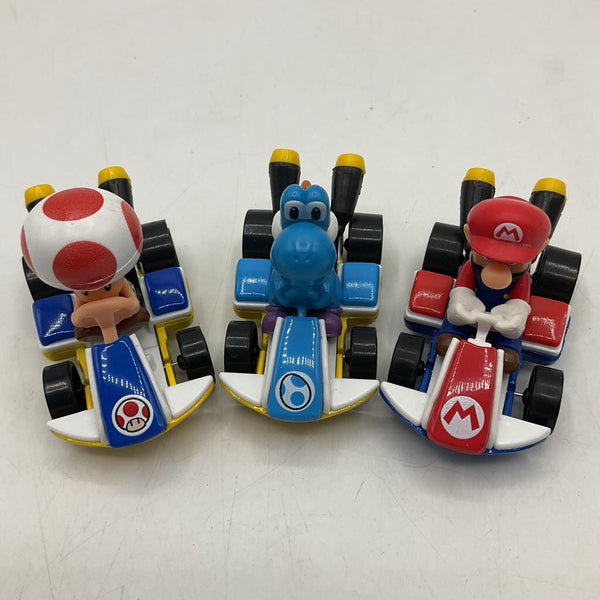 Mario Cart 3pc Figurines & Vehicles