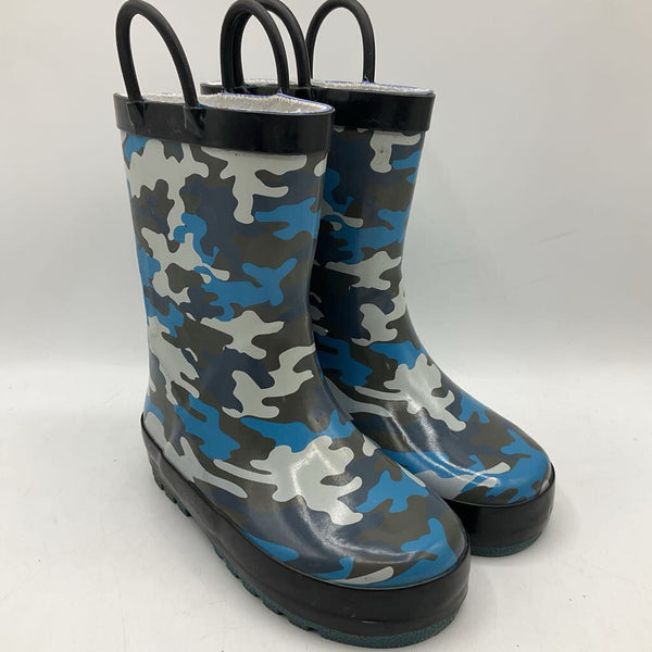 Size 9: Western Chief Blue/Grey Camo Rain Boots