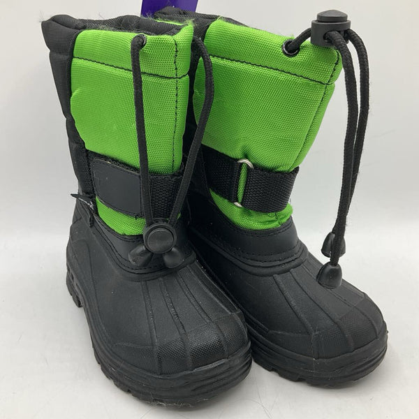 Size 6: Skadoo Green/Black Toggle/Velcro Strap Snow Boots