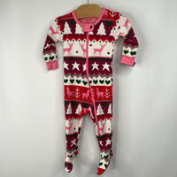Size 3-6m: Hatley Pink Holliday Footy 1pc PJ