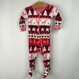 Size 3-6m: Hatley Pink Holliday Footy 1pc PJ