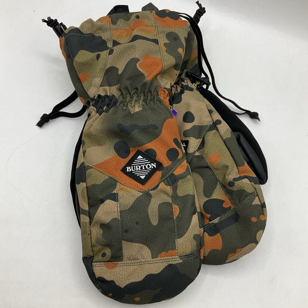 Size XL: Burton Green Camo Snow Mittens