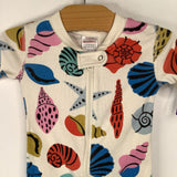 Size 3 (90): Hanna Andersson Creme Seashell Print 1pc Shorty PJs