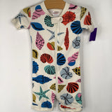 Size 3 (90): Hanna Andersson Creme Seashell Print 1pc Shorty PJs