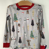 Size 6: Pottery Barn Light Grey Holiday Star Wars Print 2pc PJs