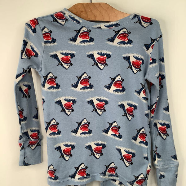 Size 6: Gap Blue Shark Print 2pc PJs