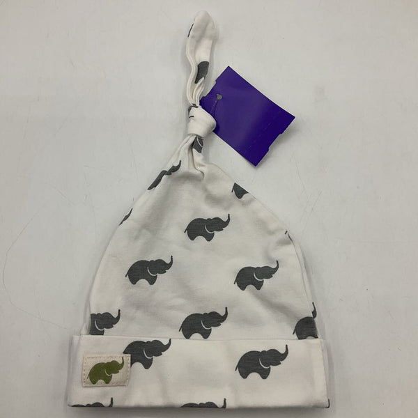 Size XS: Monica & Andy White/Grey Elephant Baby Hat