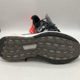 Size 7Y: Adidas Grey/Orange Lace-Up Sneakers