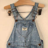 Size 5: Osh Kosh B'Gosh Blue Heart Print Overalls