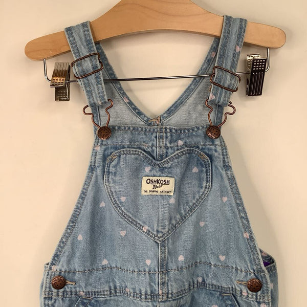 Size 5: Osh Kosh B'Gosh Blue Heart Print Overalls