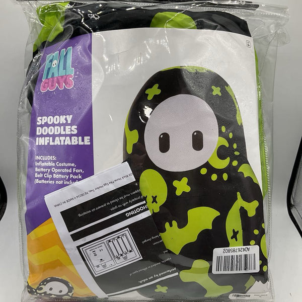 One Size Fall Guys Black/Green Spooky Doddles Inflatable 1pc Costume