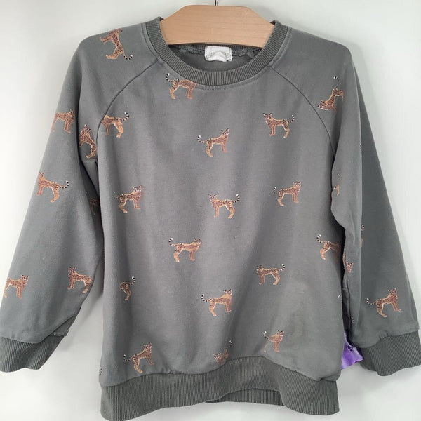 Size 5: Jamie Kay Grey Cat Print Sweater s
