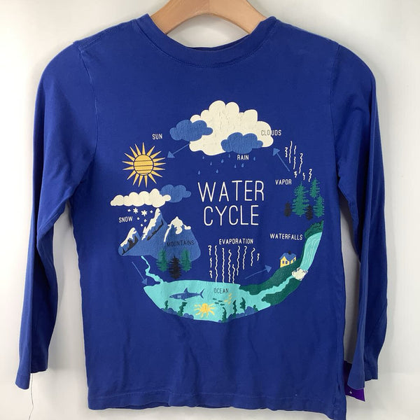 Size 8 (130): Hanna Andersson Blue Water Cycle Long Sleeve Shirt