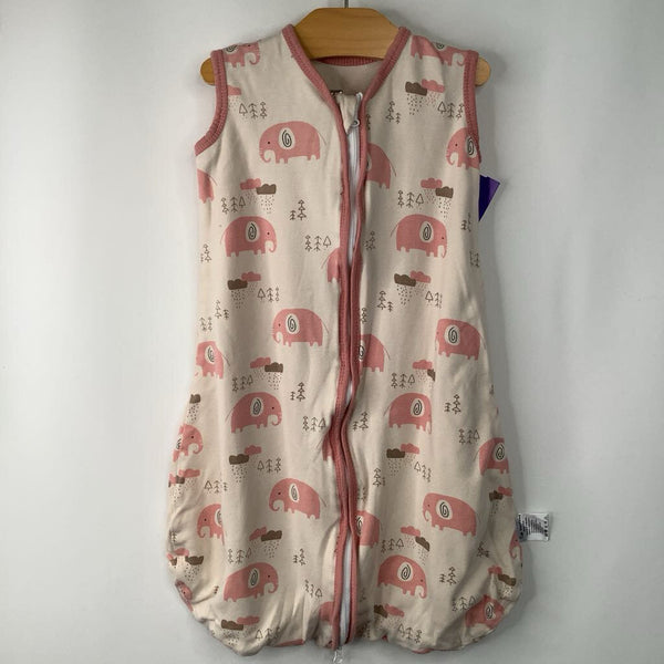 Size 0-6m: Yoofess Creme/Pink Elephant Print Sleepsack