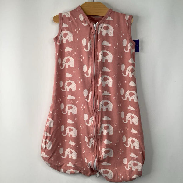 Size 0-6m: Yoofess White/Pink Elephant Print Sleepsack