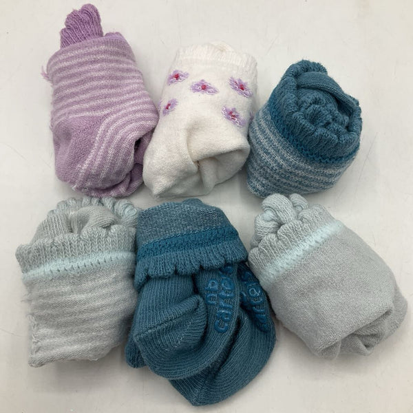 Size XS: Assorted 6pc Baby Socks