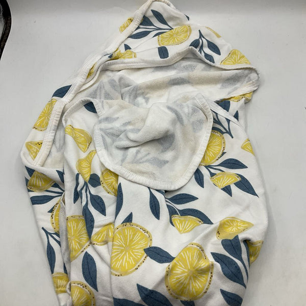 Momcozy White/Blue Lemon Print Baby Towel