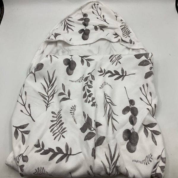 Momcozy White/Grey Nature Print Baby Towel
