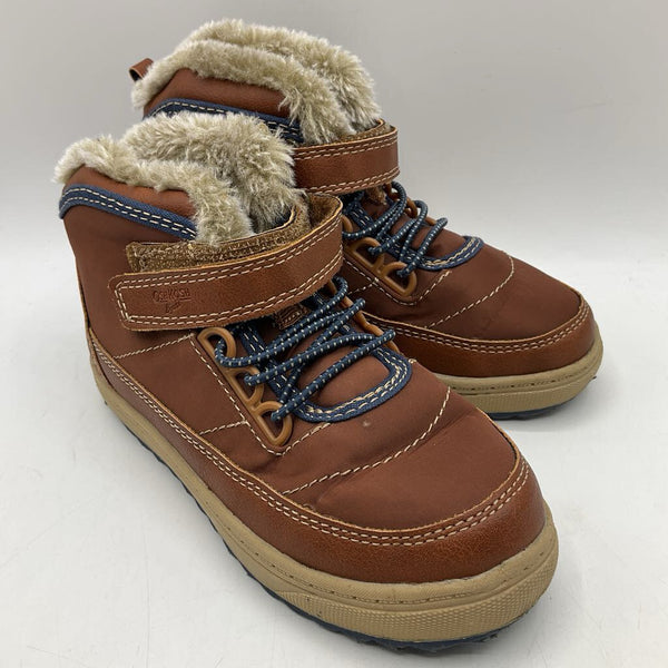 Size 11: Osh Kosh B'Gosh Brown/Blue Velcro Strap Shoes