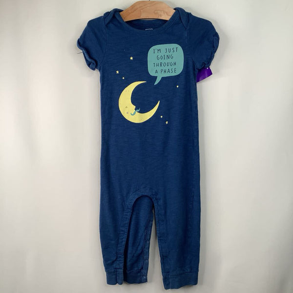 Size 18-24m: Gap Blue "I'm Just Going Through A Phase" Short Sleeve Romper