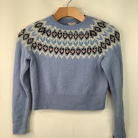Size 8-9: Crewcuts Blue/White Knitted Sweater
