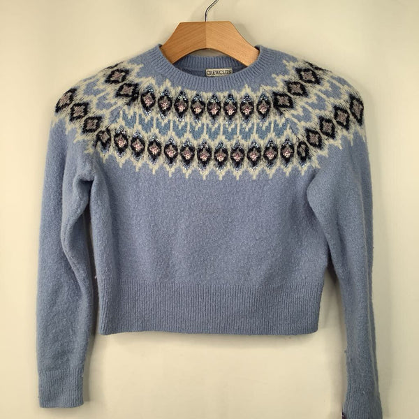 Size 8-9: Crewcuts Blue/White Knitted Sweater