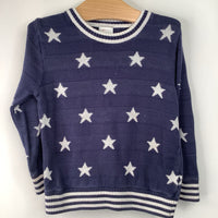 Size 4 (100) Hanna Andersson Blue/White Star Sweater