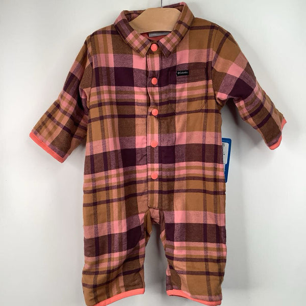 Size 0-3m: Columbia Pink Plaid Flannel Bunting NEW W/ TAGS