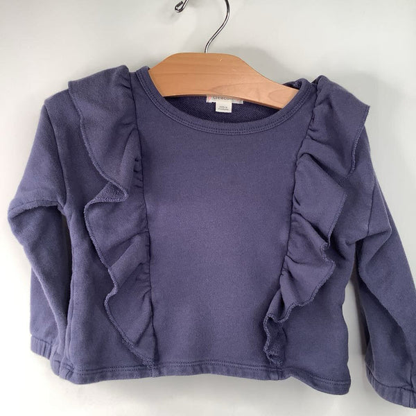 Size 2: Crewcuts Blue Ruffle Sweatshirt