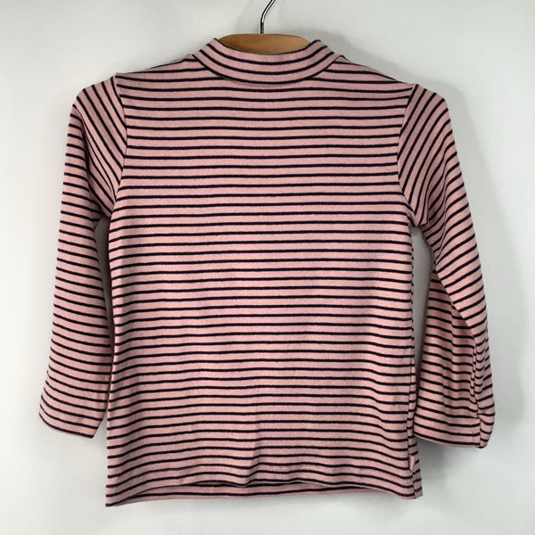 Size 2-3: Zara Pink/Grey Striped Long Sleeve Shirt