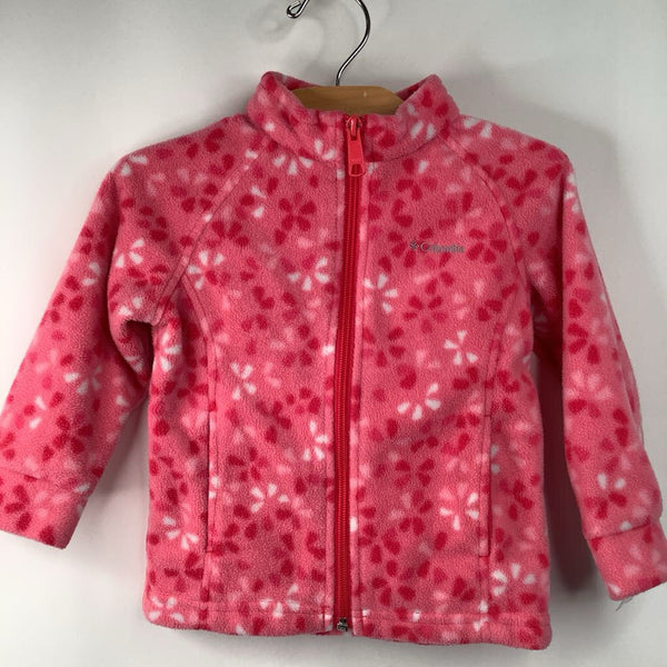 Size 18-24m: Columbia Pink Flowers Fleece Zip Up Jacket
