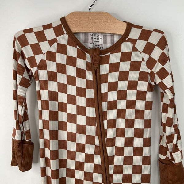 Size 18-24m: Mebie Baby Brown/White Checker PJ Onesie