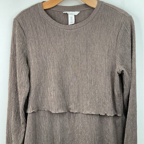 Size M: H&M Mama Maternity Taupe Long Sleeve Dress
