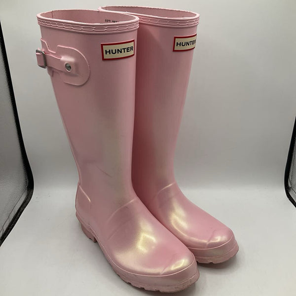 Size 4Y: Hunter Pink Shimmery Rain Boots