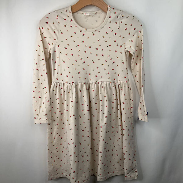 Size 10: Crewcuts Creme/Pink Floral Long Sleeve Dress